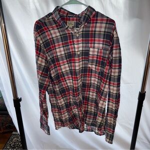 J Crew Indian Madras slim fit casual button down shirt size L